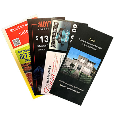 example flyers fanned out